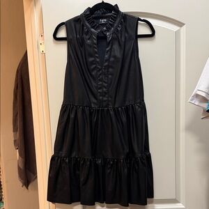 Fate Black Ruffled Mini Dress